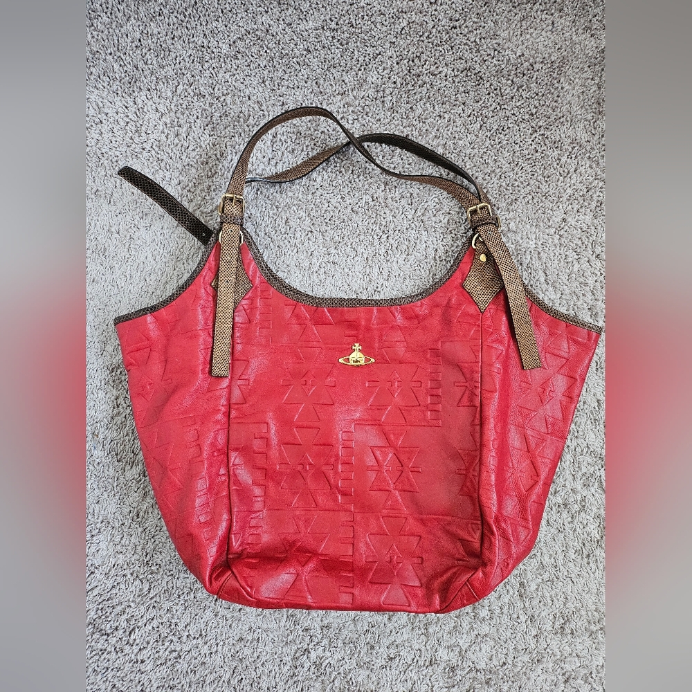 Vintage Extra Large Vivenne Westwood  Leather Should Bag